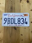Vintage California Classic US Car License Number Plate 9BDL834