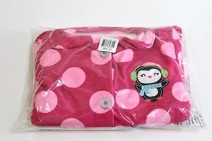 Carter's Girl's Pajama Set Size 5 5T Pink Penguin Winter Fleece Flannel 2 Piece - Picture 1 of 3