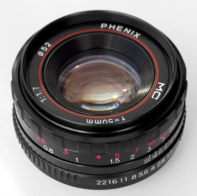 PHENIX 50mm F1:1.7 MC Manual Focus LENS f/ Samsung NX mount Camera - Image 1 of 4