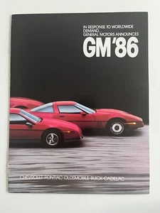 Folleto GM General Motors Chevrolet Pontiac Oldsmobile Buick Cadillac 1986 - Imagen 1 de 1