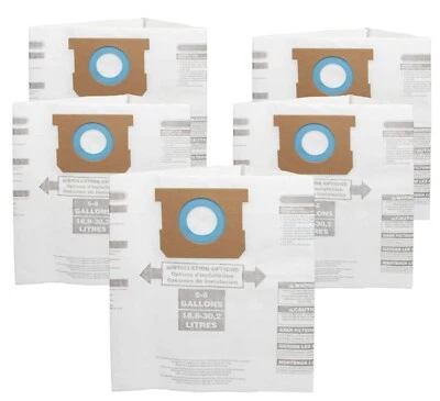 For Shop-Vac 90661 Bag Type E for 5-8 Gallon Vacuum - 9066100 Bags (5 Pack) - Image 1 of 3