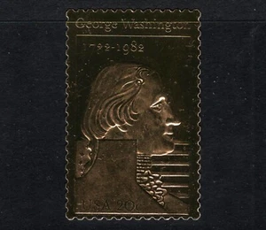 Réplica de oro de George Washington OPC 1982 EE. UU. 20c Sc #1952 montada sin montar o nunca montada 47057 - Imagen 1 de 1