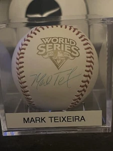 Mark Teixeira Yankees 2009 World Series Autograph Baseball Steiner COA - Picture 1 of 3