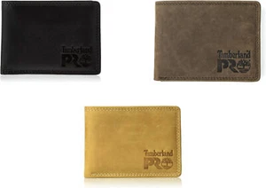 Timberland PRO Men's Leather Passcase Wallet with Removable Flip Pocket - Picture 1 of 18