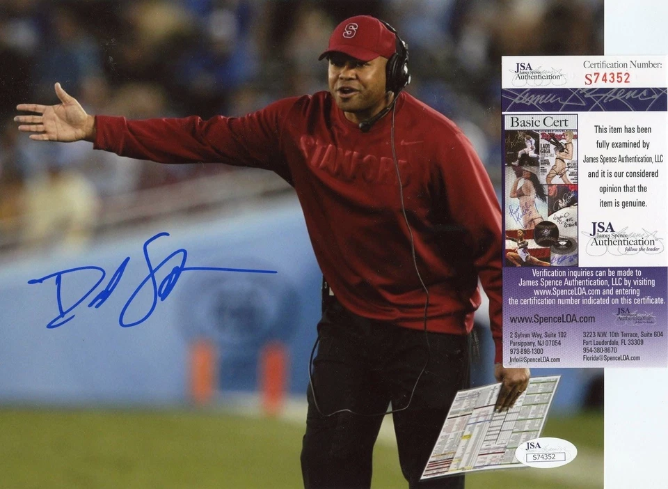 DAVID SHAW STANFORD CARDINAL SIGNED 8x10 PHOTO JSA CERTIFIED S74352 - Image 1 of 1