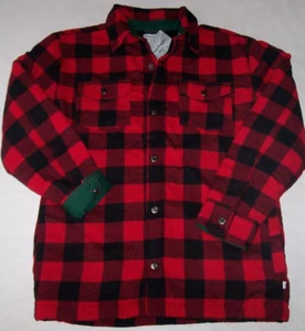 NWT Tommy Bahama Red/Black Buffalo Flannel Jacket Boys XXL/16 SOFT SHERPA LINING - Picture 1 of 4
