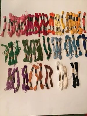 Estate Sale Vintage 65 Piece Lot DMC, J & P Coats, Coats & Clark’s Floss - Image 1 of 4