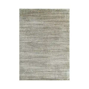 5x7 Gray Hand Knotted Modern Textured Tibetan Wool Area Rug - Picture 1 of 8
