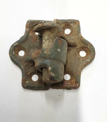 Antique Cast Iron Pivot Hinge Left Side Shutter Hing set Architectural Salvage Cover