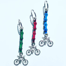 Mountain Biker Gift Idea, Keychain Keyring for Cyclist Bicycle Riders Bike Chain