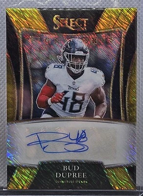2021 Panini Select Gold Bud Dupree Autograph /10 - Image 1 of 2