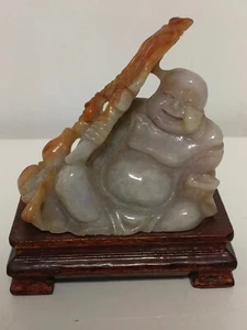 Ancient Chinese antiques,Qing Dynasty white Jade Maitreya Buddha - Picture 1 of 10