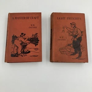 Antique W.W. Jacobs Books 1900s A Master of Craft & Light Freights Methuen - Foto 1 di 13