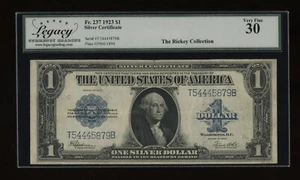DBR 1923 $1 Silver Certificate Fr. 237 Legacy 30 Serial T54445879B - Picture 1 of 2