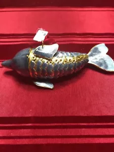 Dillards Borten 2017 exklusiver Cloisonne Delphin 6,5" Weihnachtsschmuck NEU - Bild 1 von 6