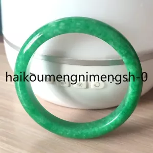 Certified Grade A Green 57mm Natural Burma Jade jadeite Bangle Bracelet - Picture 1 of 9