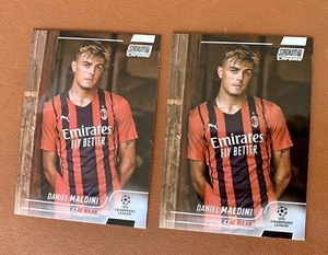 2021-22 Stadium Club Chrome Daniel Maldini - Refractor And Base Lot Of 2 - Picture 1 of 1