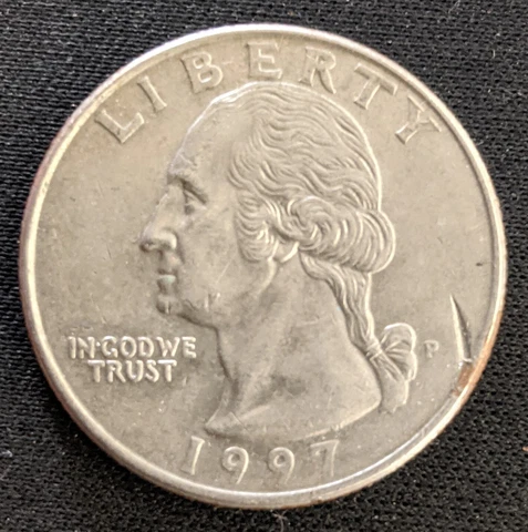 1997 P 25c Planchet Error Washington Quarter Cover