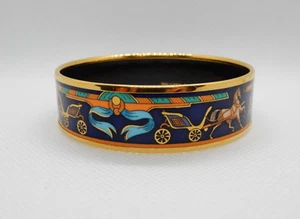 Hermès Authentic Horse & Carriage Enamel Bangle - Picture 1 of 6
