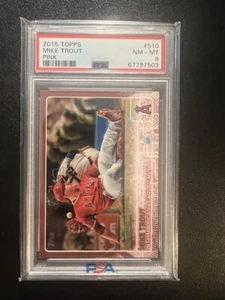 2015 Topps #510 Mike Trout Tough Pink Variation SP /50 POP 2 PSA 8 NM/MT - Bild 1 von 1