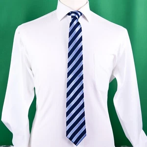 Blau & Marine Boss formelle Business gestreifte 3 Zoll Krawatte Herren professionelle Mode - Bild 1 von 6