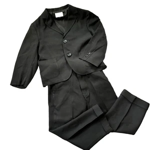 Barry Boy 2 Piece Classic Suit Jacket and Pants Black See Measurements 20" waist - Picture 1 of 16