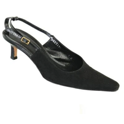 Usado 1x Tacones RALPH LAUREN Punta Lagarto y Gamuza Talla 7 B ITALIA negro Foto 1 de 4