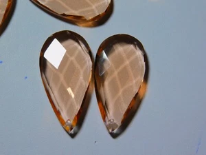 DIY Top Front To Back Drilled Teardrop Briolette Hydro Morganite Qtz Beads - Picture 1 of 11