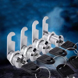 Cam Lock for Door Cabinet Mailbox Cupboard Locker 16/20-30mm+2 Keys replacement - Picture 1 of 14