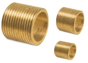 "Boquilla de tubo doble de latón 1/2" 3/4" 1" boquilla de tubo pezón de tubo  - Imagen 1 de 4