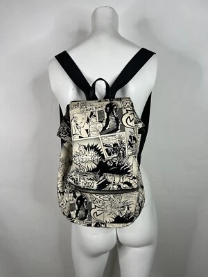 MOCHILA DE COLECCIÓN JEAN PAUL GAULTIER JPG BLANCO Y NEGRO IMPRESIÓN DE CÓMIC Foto 1 de 4