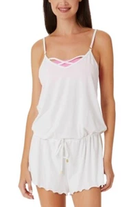 California Waves Juniors Size XL White Tie-Waist Swim Cover-Up Romper NWT - Picture 1 of 8