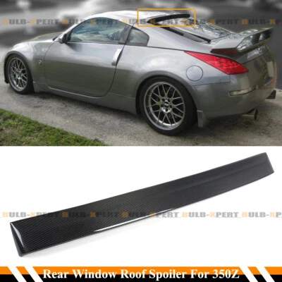 PARA NISSAN 350Z Z33 JDM 2003-08 FIBRA DE CARBONO VENTANA TRASERA TECHO ALERÓN DEFLECTOR Foto 1 de 4
