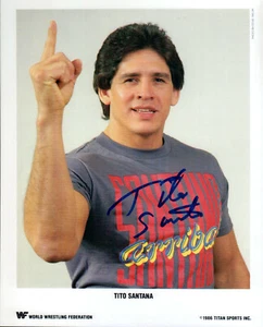 Autógrafo Tito Santana 1986 auto 8x10 firmado a mano WWF WWE - Imagen 1 de 1