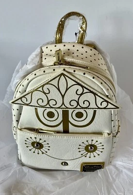 Disney Parks Loungefly It's A Small World White and Gold Mini Backpack Bag New - Image 1 of 4