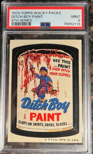 1974 Topps Wacky Packages Ditch Boy Paint 6th Series PSA 9 MINT Non-sport Card