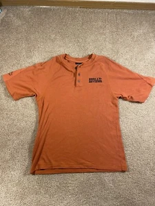 Harley Davidson Men’s Medium Orange T-Shirt Beach Orlando Florida USA - Picture 1 of 8