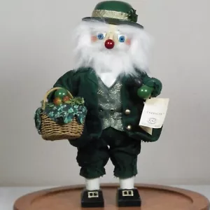 Kurt S Adler Fabriche Irish Figur KSA St. Patrick Weihnachtsmann Korb Äpfel Pfeife - Bild 1 von 5