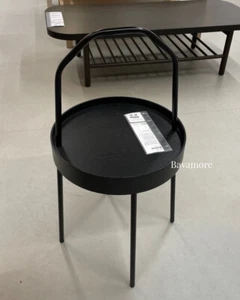 IKEA Side Table w/Handle BURVIK Modern, Black, 15" BRAND NEW 703.403.84 - Picture 1 of 4