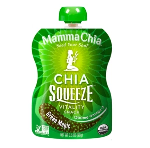 Keto: Mamma Chia Organic Green Magic 8 Squeeze Pouches (6 Netto Kohlenhydrate) - Bild 1 von 3