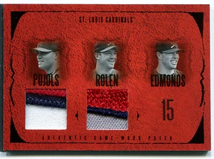 2005 Flair Dynasty Foundations ALBERT PUJOLS SCOTT ROLEN Dual Patch Rare SP #/50 - Picture 1 of 6