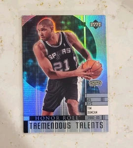 2002-03 Upper Deck Tim Duncan Spurs Tremendous Talents Holo Refractor Card #2 - Picture 1 of 2