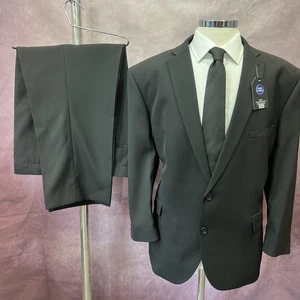 FELLINI TRAVELLER Black Regular Fit 2 Piece Suit C52S W46 L27 - Picture 1 of 21
