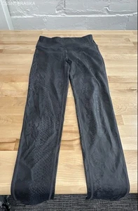 Mono B Black Leggings Women's Shimmery High Waisted Yoga Running - Size S - Picture 1 of 6