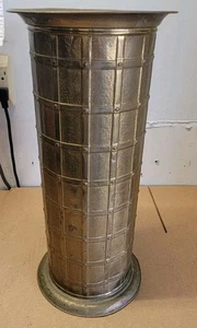 Vintage MCM Gitter Motiv Messing Stock Schirmständer Halter 18,5” x 8” Gold  - Bild 1 von 13