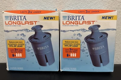 New BRITA Longlast Replacement Water Filter 2 Packs (4 filters) Lasts 3X longer - Image 1 of 4