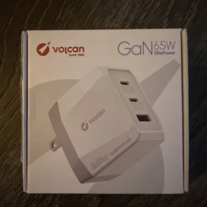 Volcan Bloc Chargeur USB C, 65W Chargeur USB C GaN PPS 3 Ports Type C - Photo 1 sur 2