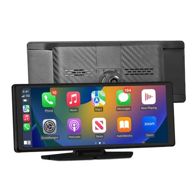 10.26" Zoll Tragbarer Apple CarPlay und Android Auto Wireless Display Autoradio - Bild 1 von 4