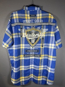 Swagnificent Raw Blue Button Up Shirt Blue 2XL - Picture 1 of 7
