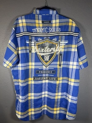 Swagnificent Raw Blue Button Up Shirt Blue 2XL - Image 1 of 4